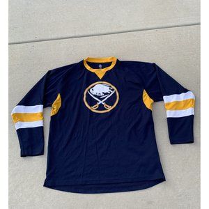 Buffalo Sabres CCM NHL Blue Yellow Hockey Jersey Blank Back Large